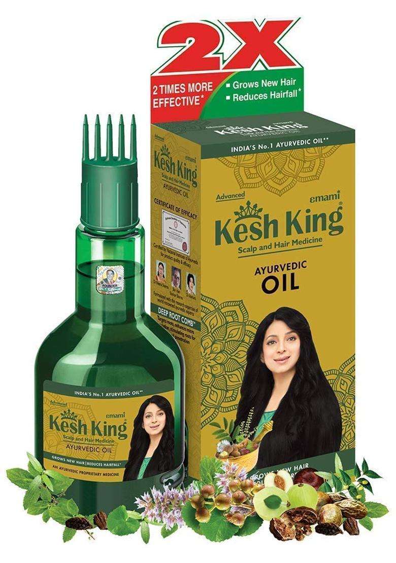 Kesh King Ayurvedic Scalp and Hair Oil, 60 ml (60 ml (Pack of 2) | Authentic Traditional Formula - Indya