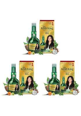 Kesh King Ayurvedic Anti Hairfall Hair Oil 300 ml, 0.3 Kilograms (Pack of 3) | Authentic Traditional Formula | Hair Growth Oil | Reduces Hairfall