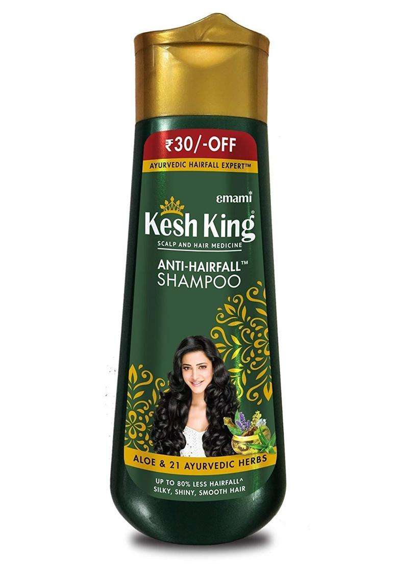 Kesh King Ayurvedic Scalp and Hair Oil, 100 ml & Anti Hairfall Shampoo, 200 ml Combo | Authentic Traditional Formula - Indya