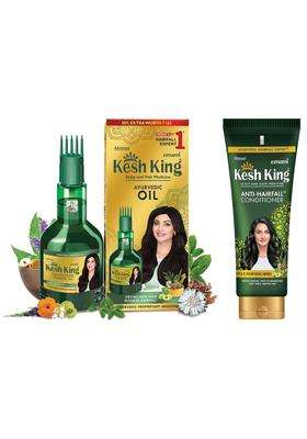 Kesh King Ayurvedic Anti Hairfall Hair Oil, 300 ml & Kesh King Scalp and Hair Medicine Anti-Hairfall Conditioner, 200 ml