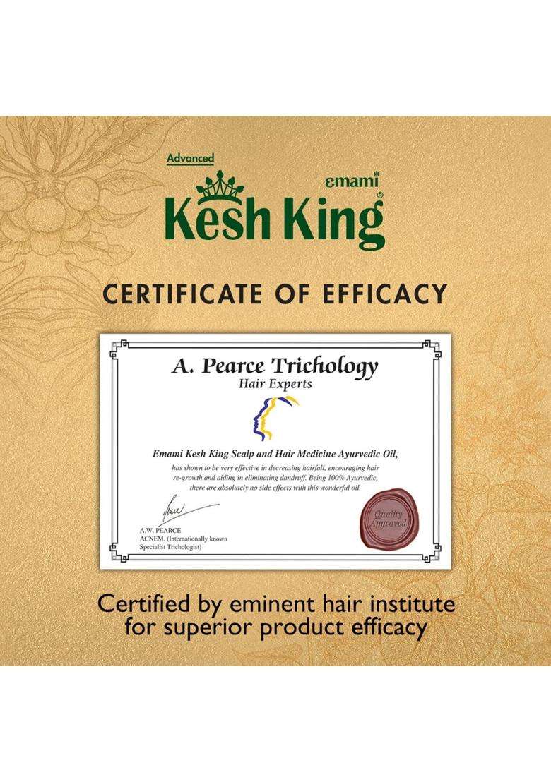 Kesh King Ayurvedic Anti Hairfall Hair Oil, 300 ml & Kesh King Scalp and Hair Medicine Anti-Hairfall Conditioner, 200 ml - Indya