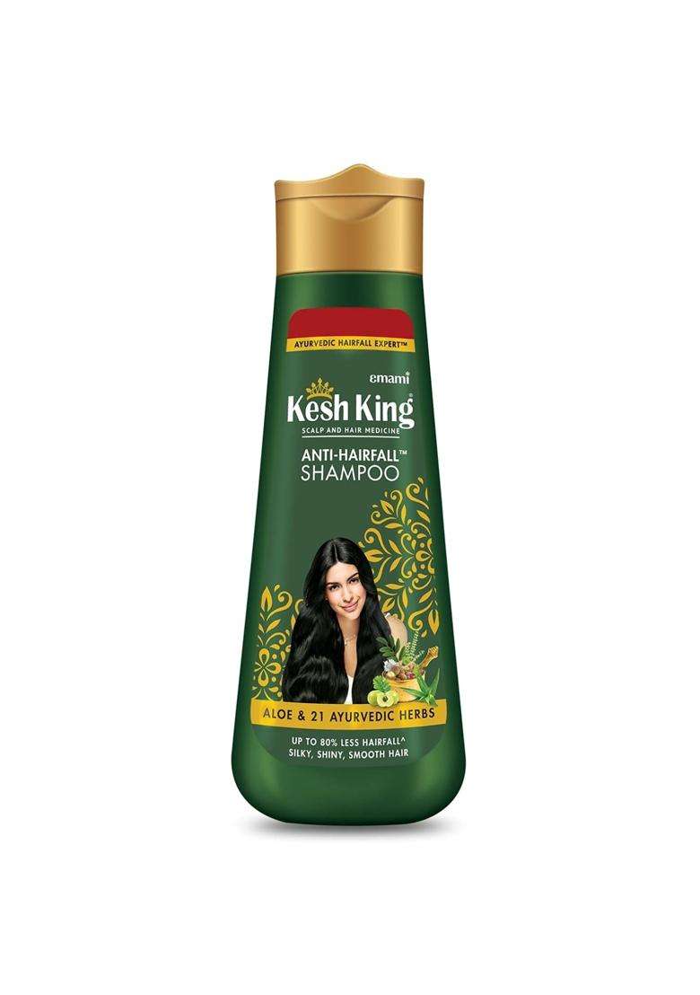 Kesh King Ayurvedic Anti Hairfall Hair Kit with Shampoo 340 ml, Conditioner 200 ml & Oil 300 ml, Aloe Vera & 21 Herbs, Unisex, All Hair Types - Indya