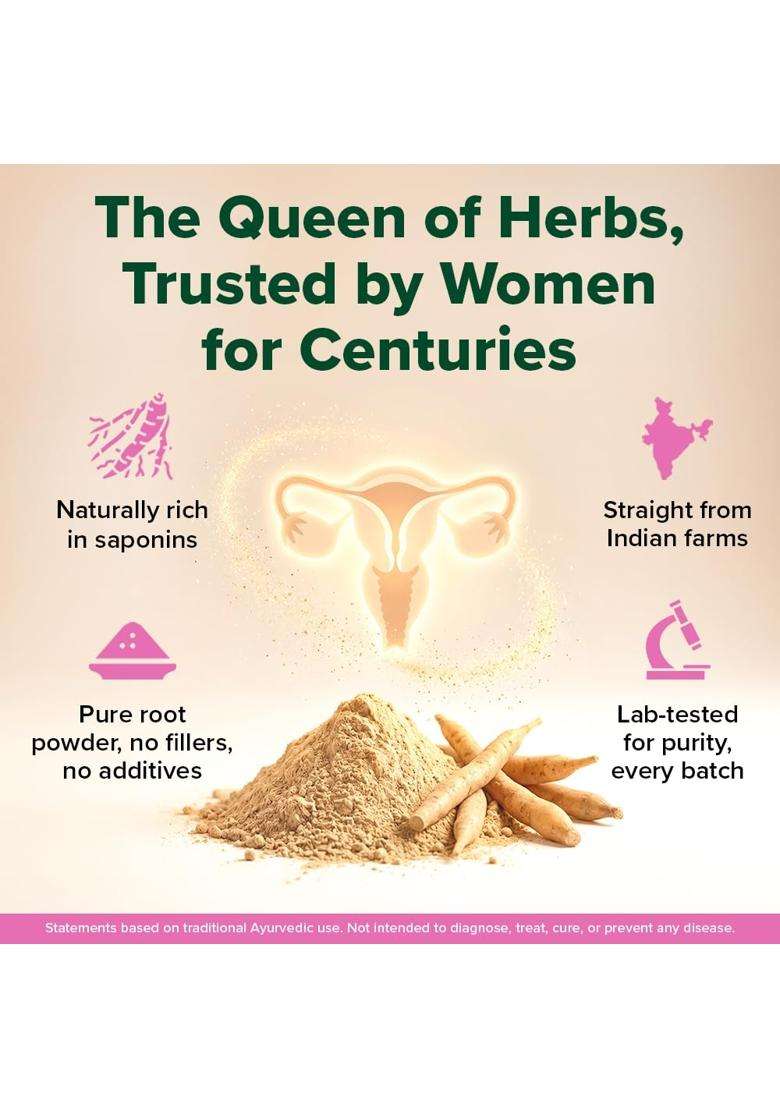Vahdam Shatavari Powder 100g | Natural Herbal Care | Pure Shatavari Root Powder | Lactation & Hormonal Balance Support | Reproductive Wellness | Vegan - Indya