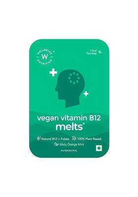 Wellbeing Nutrition Melts Vegan Vitamin B12 Supplements for men & women | 1 Oral Strips