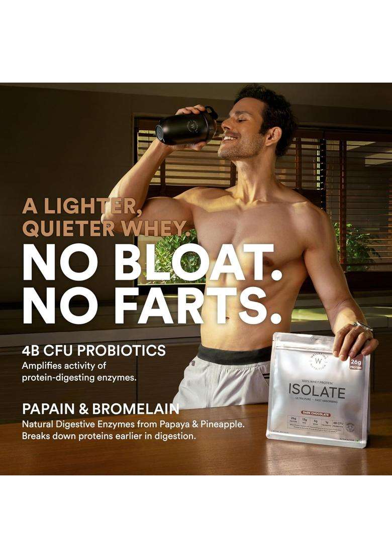 Wellbeing Nutrition Clean Whey Protein Isolate 1kg Dark Chocolate - Indya