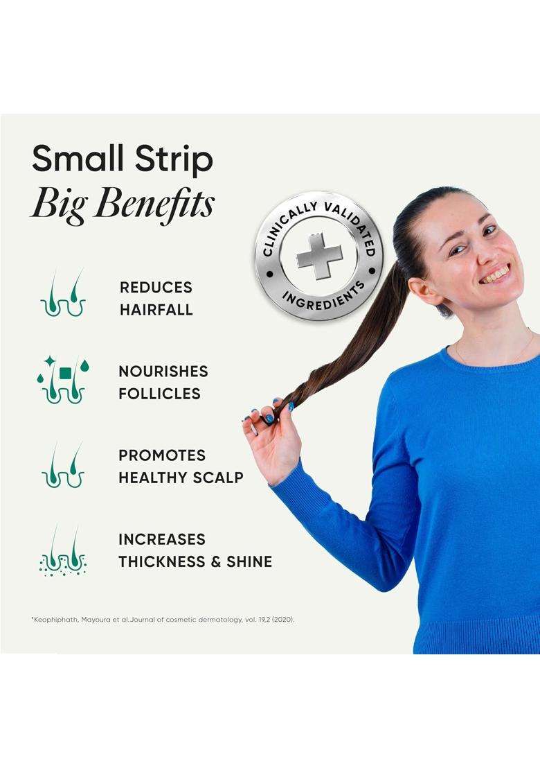 Wellbeing Nutrition Melts Hair Fall Control | Clinically Proven Keranat, Zinc, Biotin - Indya