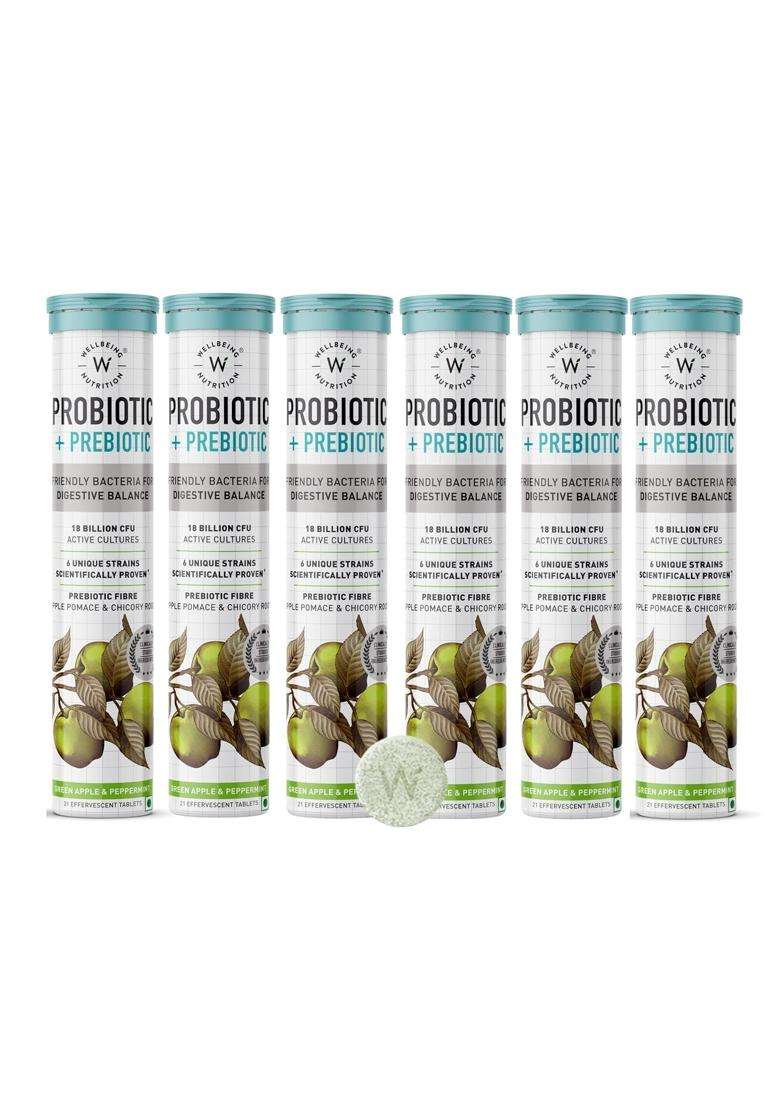Wellbeing Nutrition Daily Probiotics + Prebiotics | Improve Metabolism, Acidity Relief, Digestion & Gut Health - Indya