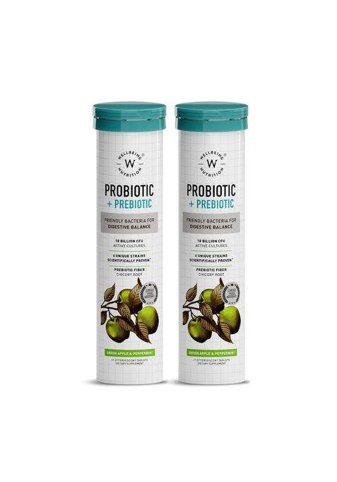 Wellbeing Nutrition Daily Probiotics + Prebiotics | Improve Metabolism, Acidity Relief, Digestion & Gut Health
