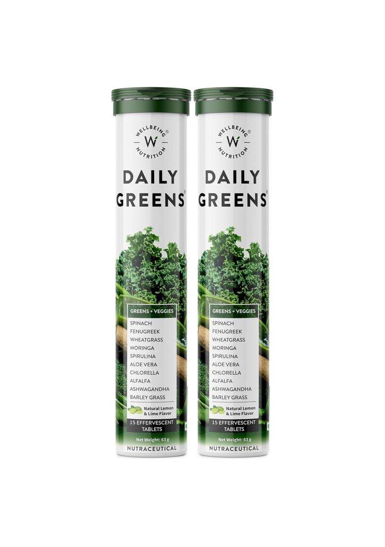 Wellbeing Nutrition Daily Greens (Pack of 2) - Indya
