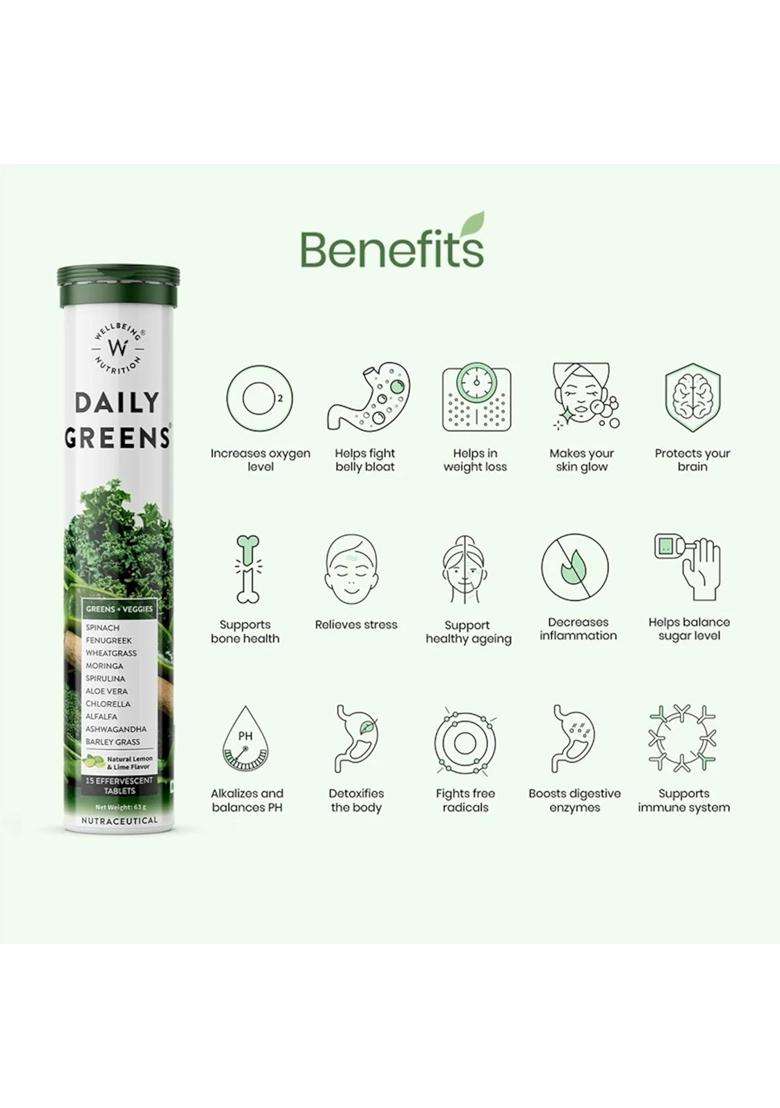 Wellbeing Nutrition Daily Greens (Pack of 4) - Indya
