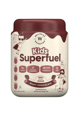 Wellbeing Nutrition Kids Superfuel 7+years 9g | Zero Added Sugar | 9g Milk Protein Isolate, 23 Vitamins & Minerals, 100mg DHA, 3g Fiber, Probiotics