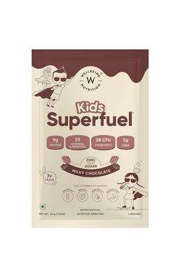 Wellbeing Nutrition Kids Superfuel 7+years 9g | Zero Added Sugar | 9g Milk Protein Isolate, 23 Vitamins & Minerals, 100mg DHA, 3g Fiber, Probiotics