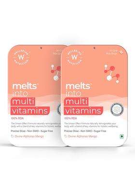 Wellbeing Nutrition Melts Plant Based Multivitamin for Men & Women for Increased Energy & Immunity