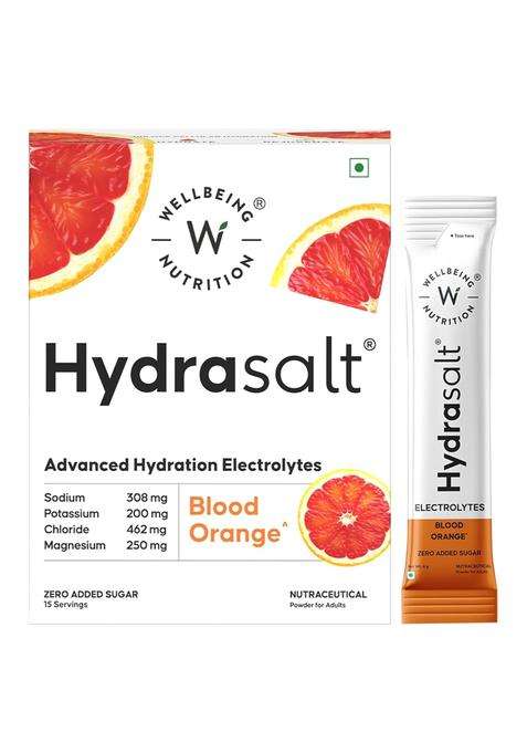 Wellbeing Nutrition HydraSalt Electrolyte Drink with Zero Added Sugar 90g (Pack of 15)