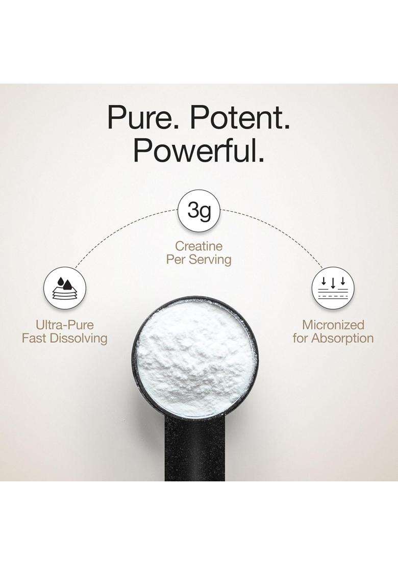 Wellbeing Nutrition Creatine Monohydrate Pure Micronised Powder 100g | Rapid Absorption | Enhanced Muscle Strength, Performance, Recovery & Cognition - Indya