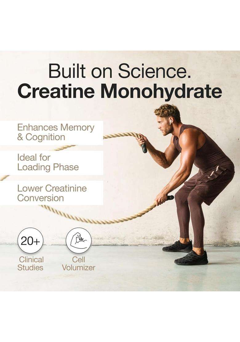 Wellbeing Nutrition Creatine Monohydrate Pure Micronised Powder 100g | Rapid Absorption | Enhanced Muscle Strength, Performance, Recovery & Cognition - Indya
