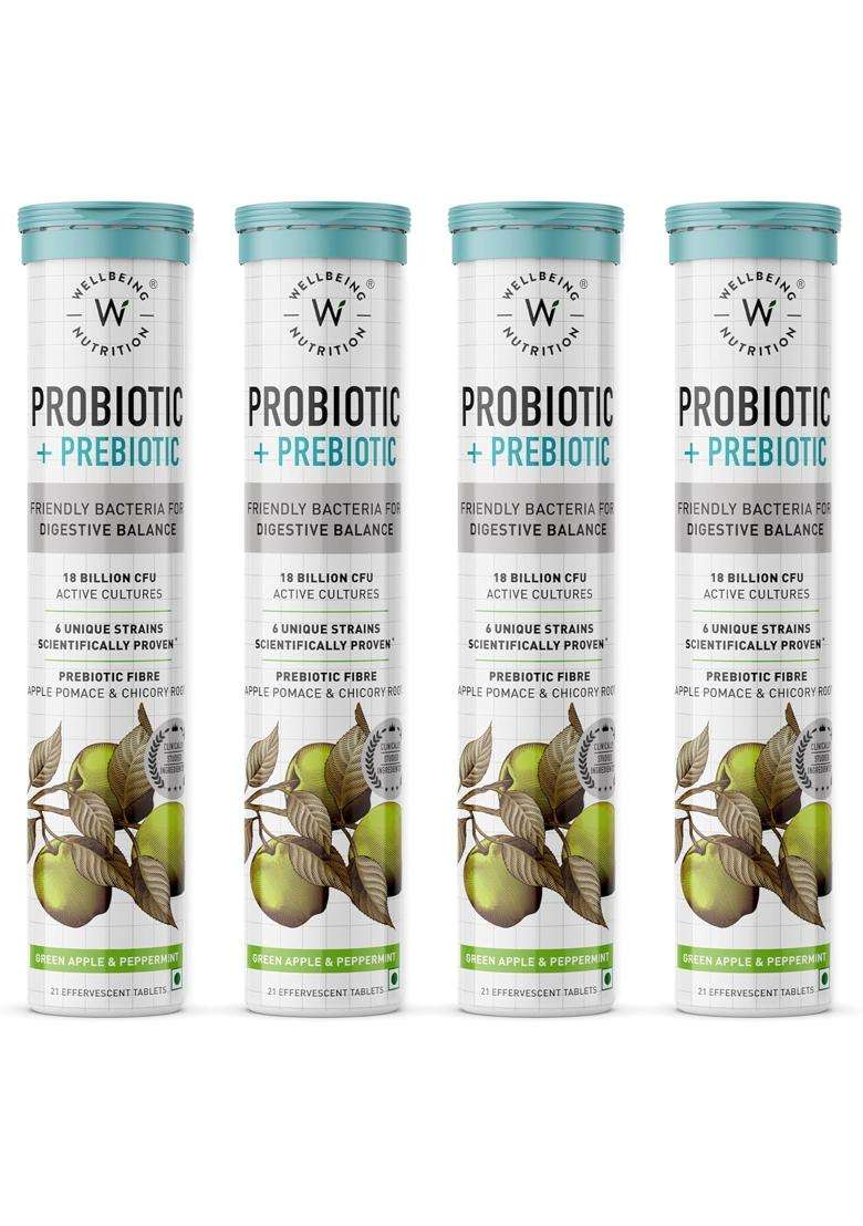 Wellbeing Nutrition Daily Probiotics + Prebiotics | Improve Metabolism, Acidity Relief, Digestion & Gut Health - Indya