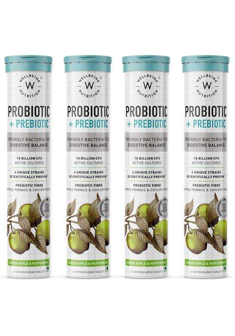 Wellbeing Nutrition Daily Probiotics + Prebiotics | Improve Metabolism, Acidity Relief, Digestion & Gut Health