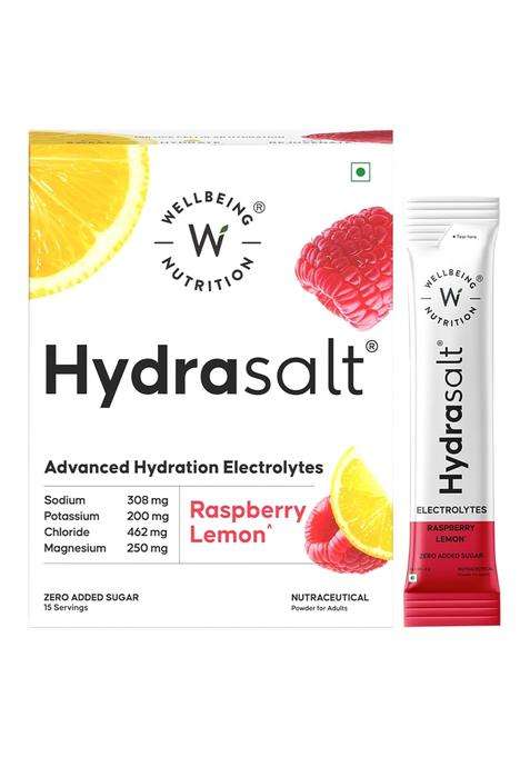 Wellbeing Nutrition HydraSalt Electrolyte Drink with Zero Added Sugar 90g (Pack of 15)
