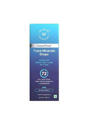 Wellbeing Nutrition Liquid Trace Minerals Drops with Concentrace 48 ml | Full Spectrum 70+ Ionic Minerals, Magnesium, Electrolytes | 40 servings