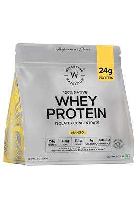 Wellbeing Nutrition Clean Whey Protein Isolate & Concentrate 1Kg Mango
