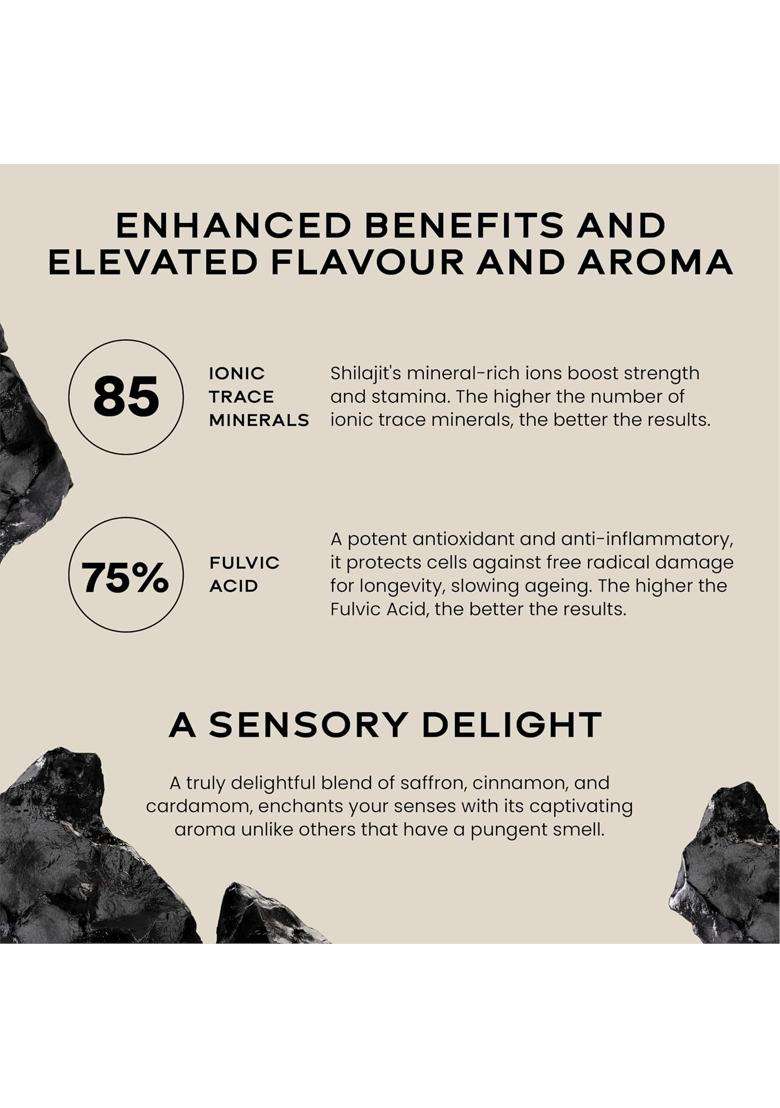 Wellbeing Nutrition Himalayan Shilajit Original Resin 20g for Men & Women with 75% Fulvic Acid & 85 Trace Minerals | Authentic Traditional Formula - Indya
