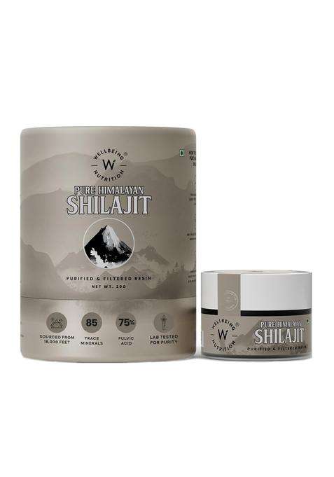 Wellbeing Nutrition Himalayan Shilajit Original Resin 20g for Men & Women with 75% Fulvic Acid & 85 Trace Minerals | Authentic Traditional Formula