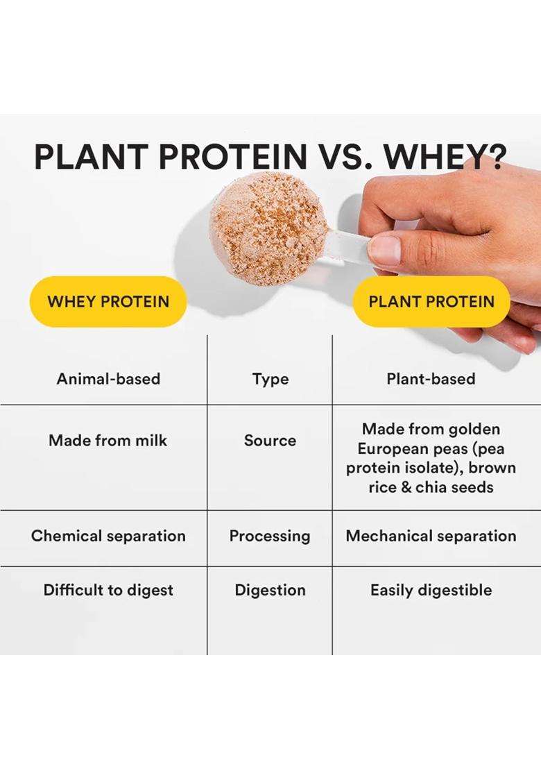 Wellbeing Nutrition Organic Vegan Plant Protein Isolate Powder 22g | Easy to Digest, British Banoffee Pie, 500 g - Indya