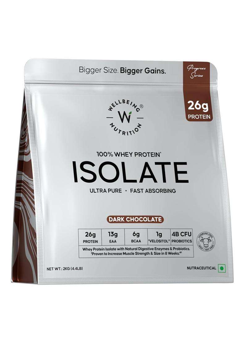 Wellbeing Nutrition Clean Whey Protein Isolate 2kg Dark Chocolate - Indya