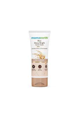 Mamaearth Rice Dewy Bright Face Wash With Rice Water & Niacinamide for Glass Skin 100 ml | For Hydrated & Even skin Tone | Glowing & Brightening