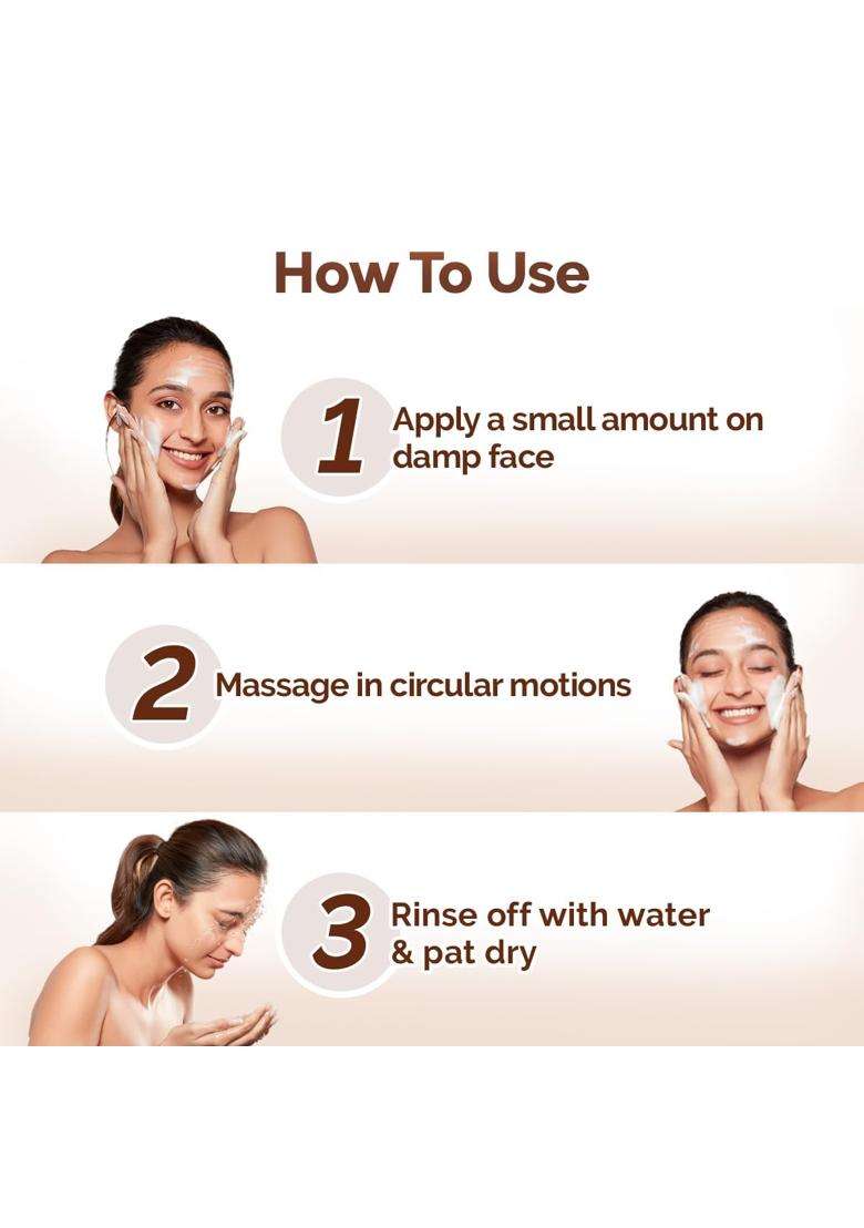 Mamaearth Rice Dewy Bright Face Wash With Rice Water & Niacinamide for Glass Skin 200 ml | For Hydrated & Even Tone | Glowing & Brightening - Indya