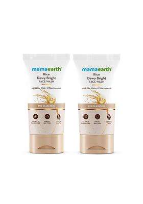 Mamaearth Rice Dewy Bright Face Wash With Rice Water & Niacinamide for Glass Skin 150 ml x 2 | For Hydrated & Even skin Tone | Glowing & Brightening