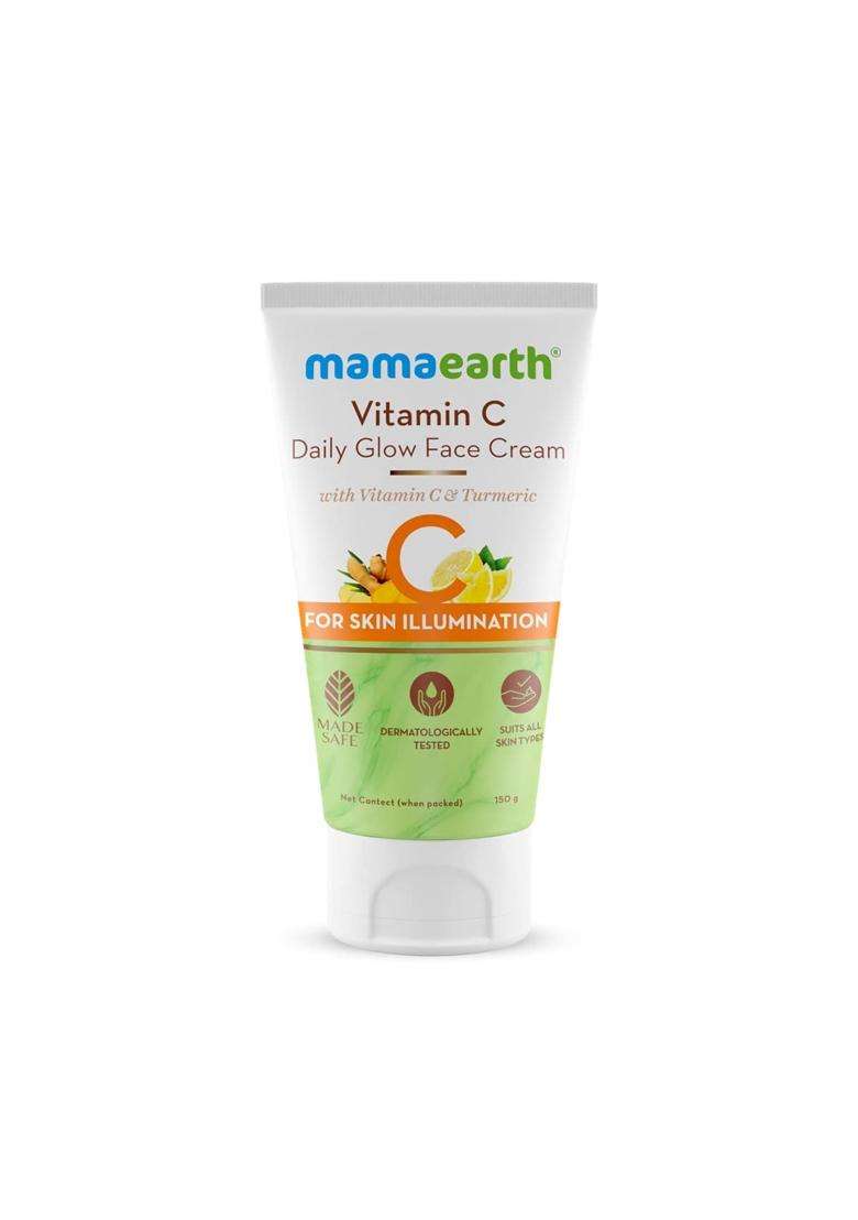 Mamaearth Vitamin C Daily Glow Face Cream With Vitamin C & Turmeric for Skin Illumination 150 g - Indya