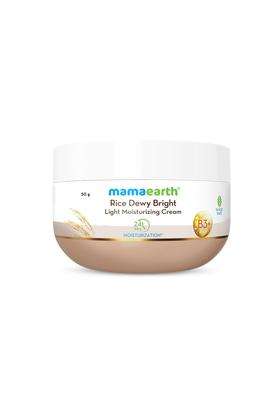 Mamaearth Rice Dewy Bright Light Moisturizing Cream with Rice Water & Niacinamide for Glass-Skin 50 g | 24 Hrs Long-Lasting Moisturization