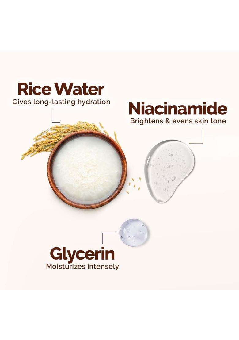 Mamaearth Rice Dewy Bright Light Moisturizing Cream with Rice Water & Niacinamide for Glass-Skin 50 g | 24 Hrs Long-Lasting Moisturization - Indya