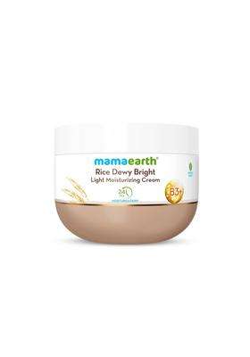 Mamaearth Rice Dewy Bright Light Moisturizing Cream with Rice Water & Niacinamide for Glass-Skin 200 g | For Face, Hands & Body | For All SkinTypes