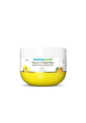 Mamaearth Vitamin C Daily Glow Light Moisturizing Cream with Vitamin C & Turmeric 200g | For Face, Hand & Body | 24H Moisturization | Soft Moisturizer