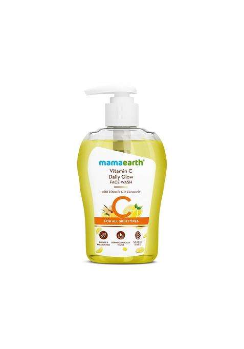 Mamaearth Vitamin C Face Wash for Women & Men 250 ml- Toxin-Free & Oil-Free Face Wash for Acne-Prone, Dry & Oily Skin | Illuminates Skin