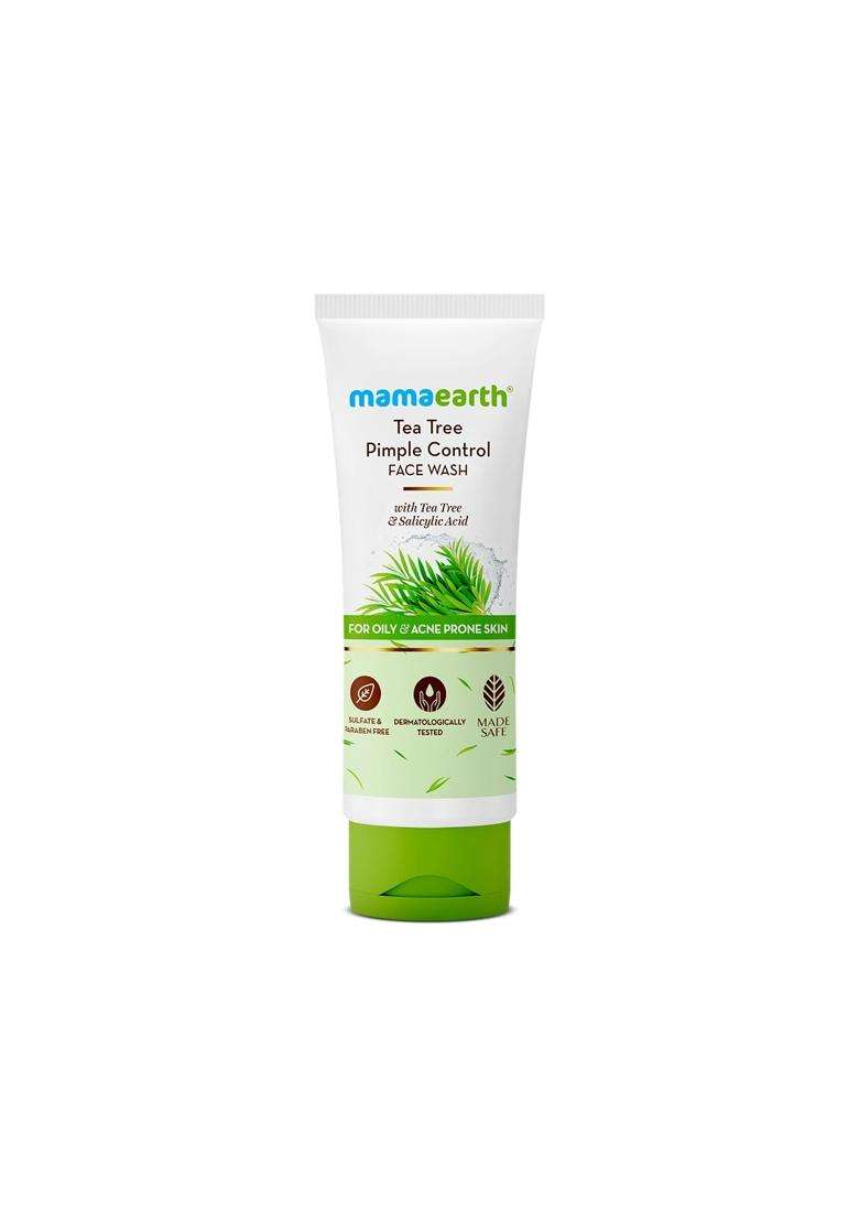 Mamaearth Tea Tree Pimple Control, Anti Acne Face Wash with Tea Tree & Salicylic for Oily & Acne-Prone Skin 100 ml | Controls Oil to Prevent Pimples - Indya