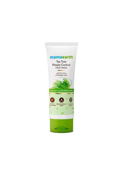 Mamaearth Tea Tree Pimple Control, Anti Acne Face Wash with Tea Tree & Salicylic for Oily & Acne-Prone Skin 100 ml | Controls Oil to Prevent Pimples