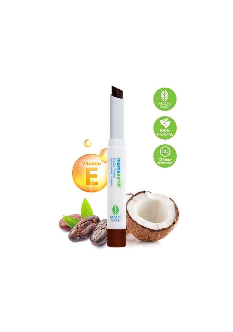 Mamaearth CoCo Tinted 100% Natural Lip Balm for women, with Cocoa and Vitamin E 2 g - Indya
