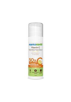 Mamaearth Vitamin C Daily Glow Face Serum for Men & Women 30 ml | Vitamin C Serum for Glowing Skin, Oily Skin & Dark Spots, With 50x Vitamin C -30 ml