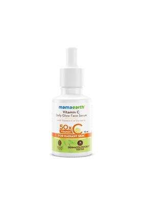 Mamaearth Vitamin C Daily Glow Face Serum for Men & Women 10 ml | Vitamin C Serum for Glowing Skin, Oily Skin & Dark Spots, With 50x Vitamin C -10 ml