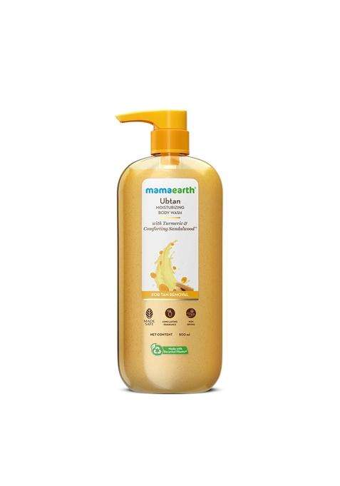 Mamaearth Ubtan Moisturizing Body Wash with Turmeric & Comforting Sandalwood Scent for Tan Removal 500 ml | Intensely Moisturizes | Mild Exfoliation