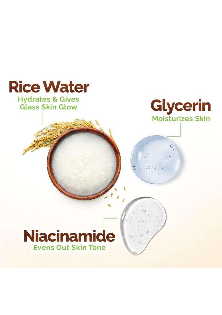 Mamaearth Rice Water Moisturizing Body Wash with Rice Water & Hydrating Lily Scent for Dewy Glass Skin 500 ml | Intensely Moisturizes | Gentle - Indya