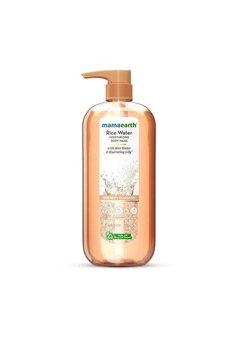 Mamaearth Rice Water Moisturizing Body Wash with Rice Water & Hydrating Lily Scent for Dewy Glass Skin 500 ml | Intensely Moisturizes | Gentle