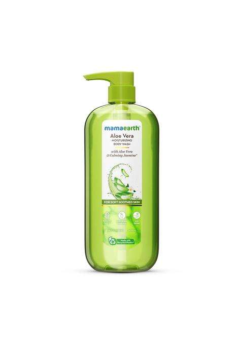 Mamaearth Aloe Vera Moisturizing Body Wash with Aloe Vera & Calming Jasmine Scent For Soft & Soothed Skin 500 ml | Intensely Moisturizes | Gentle