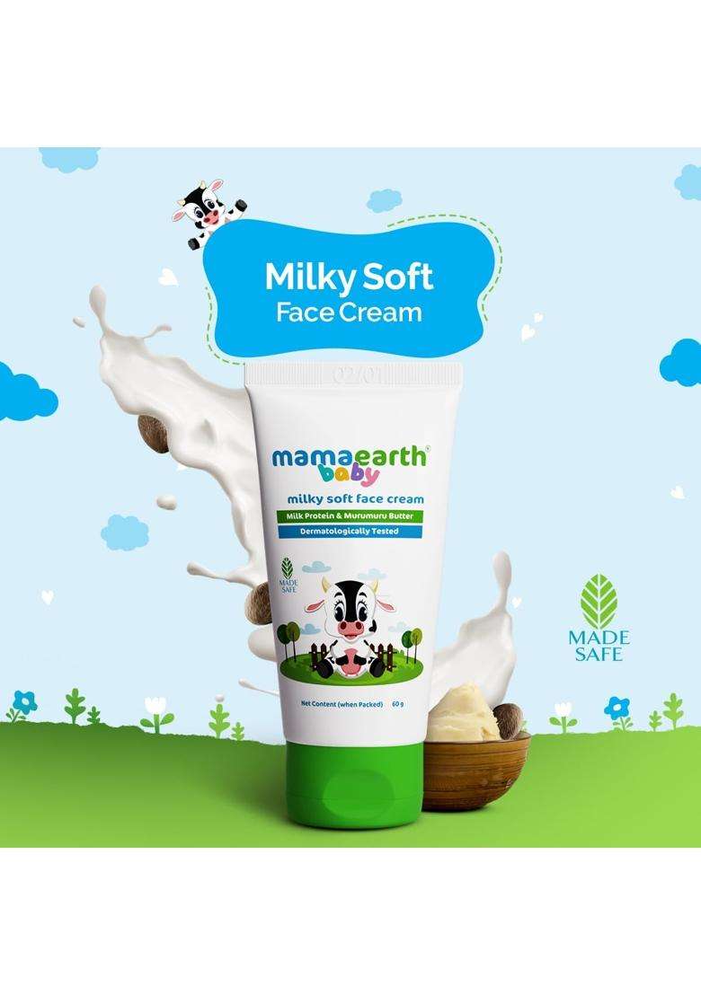 Mamaearth Milky Soft Natural Baby Face Cream for Babies, For All Skin Types 60 g - Indya