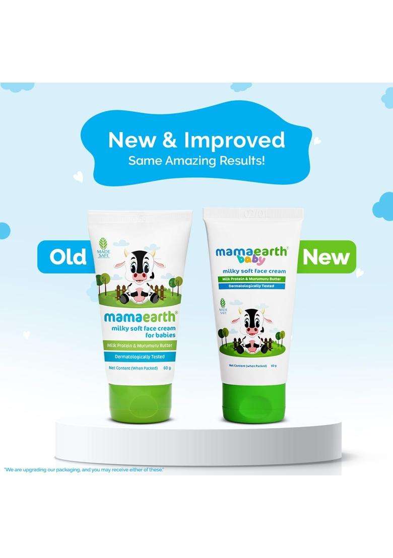 Mamaearth Milky Soft Natural Baby Face Cream for Babies, For All Skin Types 60 g - Indya