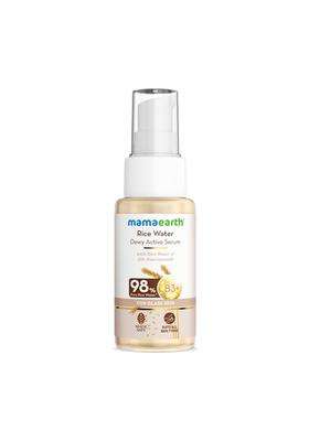 Mamaearth Rice Water Dewy Active Serum with 10% Niacinamide, Rice Water & Hyaluronic Acid 50 ml | For Glass Skin | Gives Dewy Finish | Brightens Skin